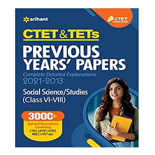 Arihant CTET & TETs Social Science and Studies Class 6 to 8 Previous Year Papers in English