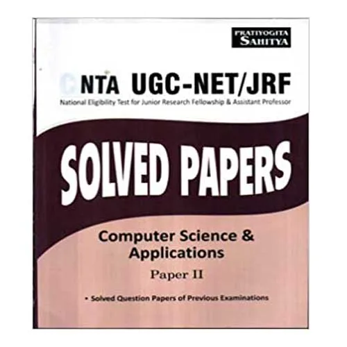 NTA UGC-NET / JRF Paper II Exam Solved Papers Computer Science And Applications in English Patiyogita Sahitya