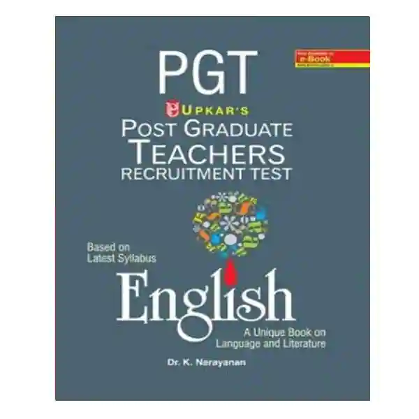 Upkar Prakashan PGT Recruitment Test English Book By Dr K Narayanan