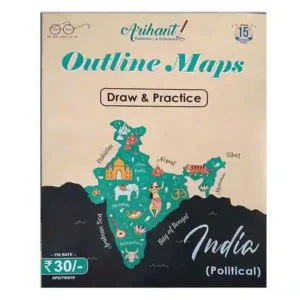 Arihant Outline Maps India | Political | Draw and Practice in English