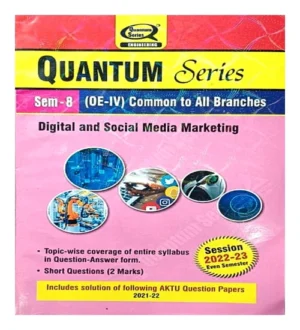 AKTU Quantum Series Semester 8 0E IV Common To All Branches Digital And Social Media Marketing