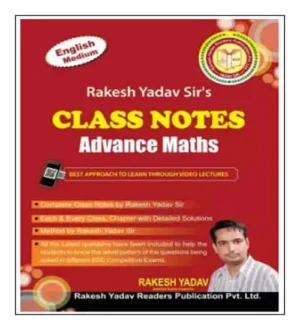 Rakesh Yadav Sir Class Notes Advance Math Book English Medium