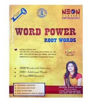 NEON Classes Word Power Root Words Book 2024 Hindi and English Medium By Manisha Bansal Maam