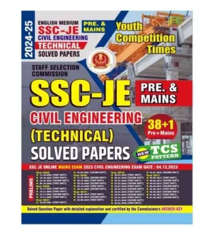 Youth SSC JE Civil Engineering Technical 2024-2025 Prelims and Mains Exam Solved Papers New TCS Pattern Book English Medium