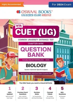 Oswaal NTA CUET UG 2024 Biology Question Bank Chapter wise With Solved Papers