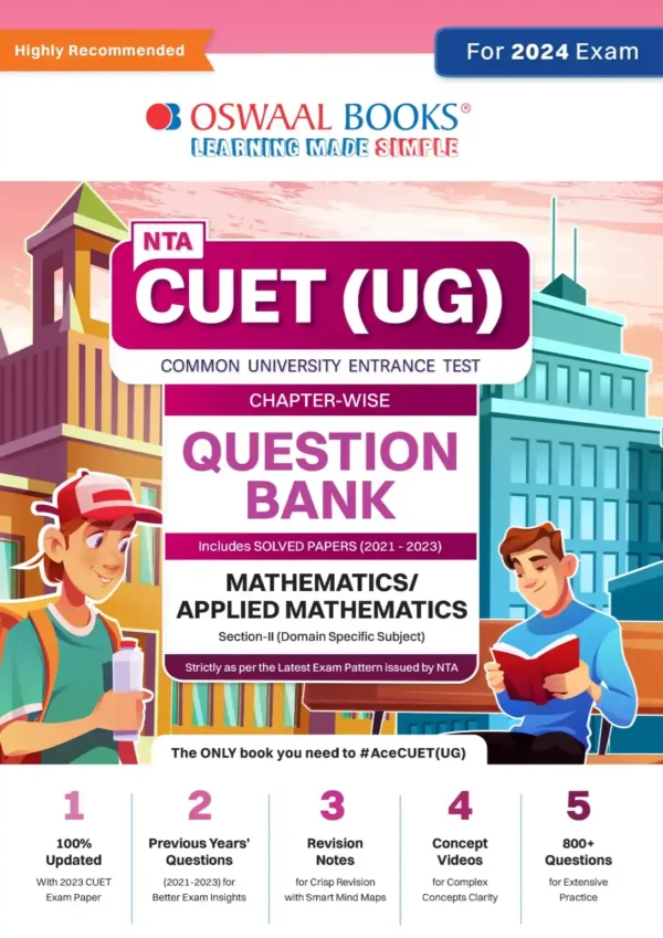 Oswaal NTA CUET UG 2024 Mathematics Applied Mathematics Question Bank Chapter wise With Solved Papers