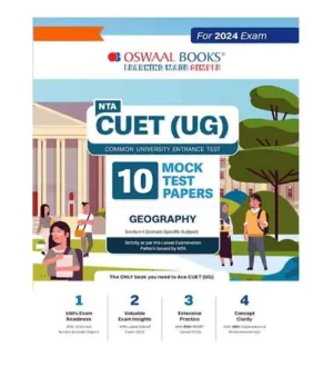 Oswaal NTA CUET UG 2024 Exam Geography 10 Practice Sets Section 2 Domain Specific Subject Book English Medium