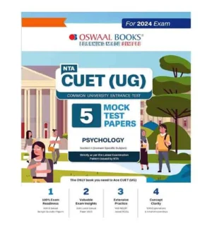 Oswaal NTA CUET UG 2024 Exam Psychology 5 Practice Sets Section 2 Domain Specific Subject Book English Medium