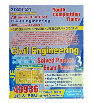Youth All India JE and PSU 2024 Civil Engineering Exam Planner 400+ Solved Papers Volume 3 Book 43936+ PYQs English Medium