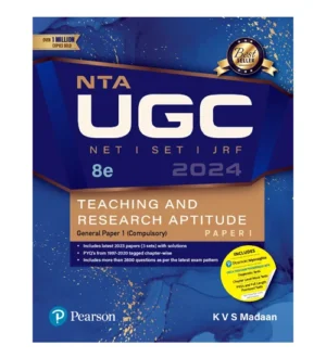 Pearson KVS Madaan NTA UGC NET 2024 Teaching and Research Aptitude General Paper 1 Compulsory 8th Edition Book English Medium