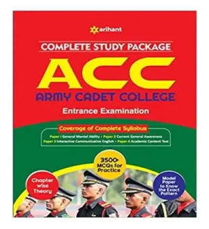 Arihant Complete Study Package Acc Army Cadet College Entrance Examination Chapter wise Theory With 3500+ MCQs Book in English