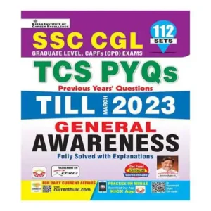 Kiran SSC CGL General Awareness Tier 1 and Tier 2 TCS PYQs Till March 2023 Solved Papers Book 112 Sets English Medium