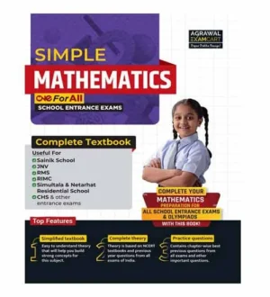 Examcart Simple Mathematics One for All Class 6 and 9 School Entrance Exams Book English Medium for Sainik School JNV RMS RIMC CHS and Other Entrance Exams