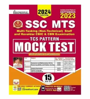 Kiran SSC MTS and Havaldar 2024 Exam 15 Practice Sets TCS Pattern Mock Test Book English Medium