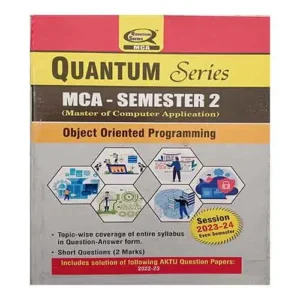 Quantum Series Object Oriented Programming 2024 KCA 202 AKTU MCA Semester 2 Session 2023-2024q