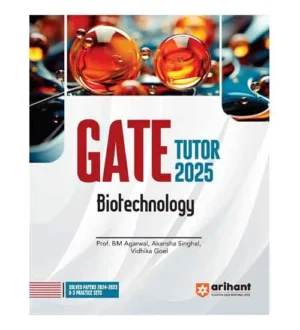 Arihant GATE Tutor 2025 Biotechnology Study Guide With 3 Practice Sets and Latest Solved Papers Book English Medium By Prof BM Agarwal