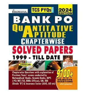 Kiran Bank PO 2024 Exam Quantitative Aptitude TCS PYQs Chapterwise Solved Papers 1999 to Till Date 9700+ Objective Questions Book English Medium