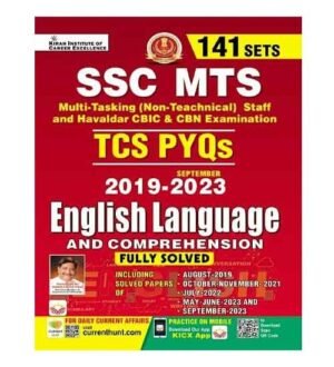 Kiran SSC MTS and Havaldar 2024 Exam English Language and Comprehension TCS PYQs Solved Papers 141 Sets 2019-2023 Book