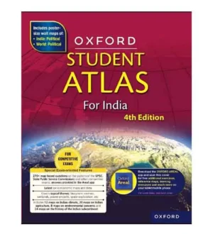 Oxford Student Atlas For India 4th Edition Book English Medium for All Competitive Exams