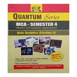 Quantum Series Data Analytics 2024 KCA 034 AKTU MCA Semester 4 Session 2023-2024