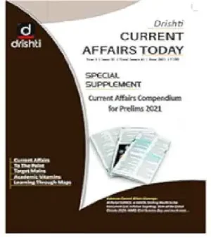 Drishti Current Affairs Today June 2021 Special Supplement Compendium Book In English