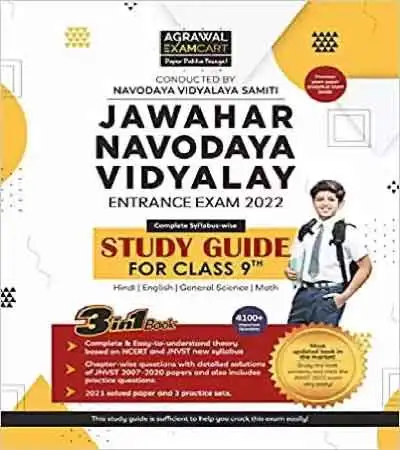 Examcart Jawahar Navodaya Vidyalaya JNV Class 9 Complete Guidebook For Entrance Exam 2022