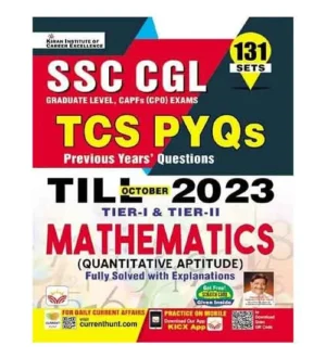 Kiran SSC CGL 2024 Tier 1 and 2 Exam Mathematics Quantitative Aptitude TCS PYQs Till October 2023 Previous Years Questions 131 Sets Book English Medium