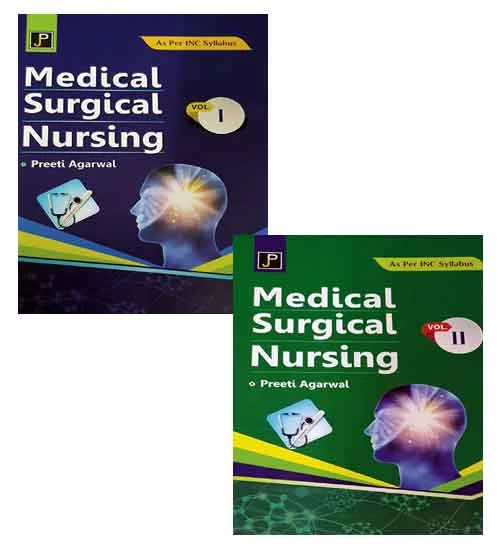 Jain Publications Medical Surgical Nursing By Preeti Agarwal Volume 1 and Volume 2 Set of 2 Books English Medium