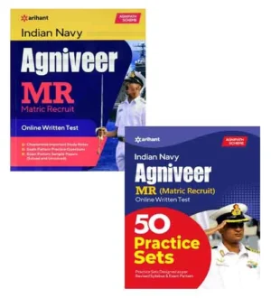 Arihant Indian Navy Agniveer MR 2024-2025 Exam Guide With 50 Practice Sets Combo of 2 Books English Medium