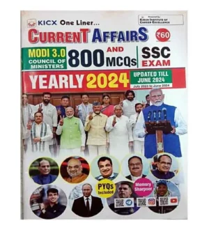 Kiran KICX Current Affairs And 800 MCQs Yearly 2024 Updated June 2024 to July 2023 English Medium With Modi 3.0 Council of Ministers