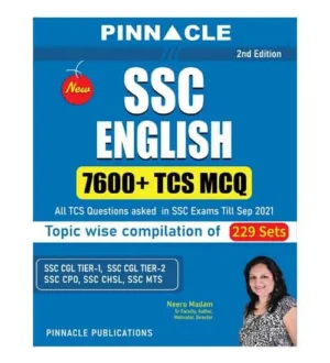 Pinnacle SSC English 7600+ TCS MCQ Book By Neeru Madam Topicwise Compilation of 229 Sets 2nd Edition Book