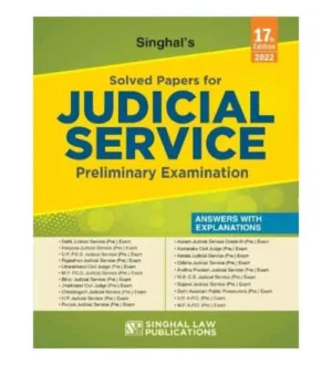 Singhal Law Judicial Service Prelims Exam Solved Papers Book English Medium