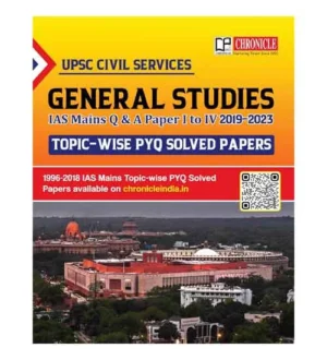 Chronicle IAS Mains 2024 General Studies Q and A Paper I to IV 2019-2023 Topicwise PYQ Solved Papers Book English Medium