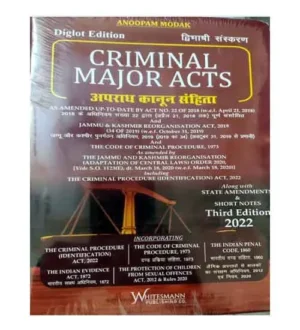 Whitesmann Criminal Major Acts By Anoopam Modak Apradh Kanoon Sanhita Book Hindi and English Medium