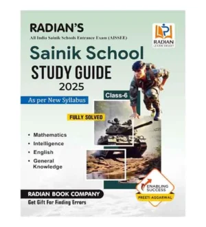 Radian Sainik School Class 6 Entrance Exam 2025 Study Guide As per New Syllabus Book English Medium By Preeti Aggarwal