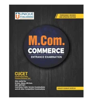 Unique Publishers MCom Entrance Exam Commerce Complete Guide By Sanjiv Kumar Dudeja English Medium for CUET and All Other Competitive Exams