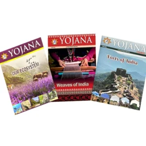 Yojana April May June 2024 English Monthly Magazine Our Ecosystem Weaves Of India And Forts Of India Combo Of 3 Magazines