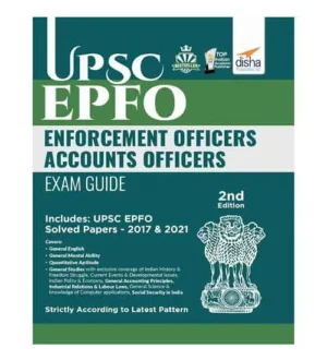 Disha UPSC EPFO Enforcement Officers Accounts Officers Exam Guide With Solved Papers Book English Medium