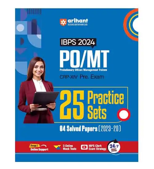 Arihant IBPS PO MT 2024 CRP-XIV Prelims Exam 25 Practice Sets and 4 Solved Papers 2020-2023 Book English Medium