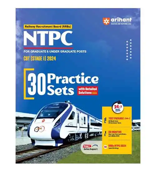 Arihant RRB NTPC Stage 1 CBT 2024 Practice Book 30 Sets for Graduate and Under Graduate Posts Book English Medium