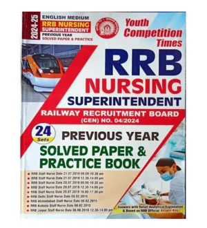 Youth RRB Nursing Superintendent 2024-2025 Exam Previous Years Solved Papers and Practice Book English Medium