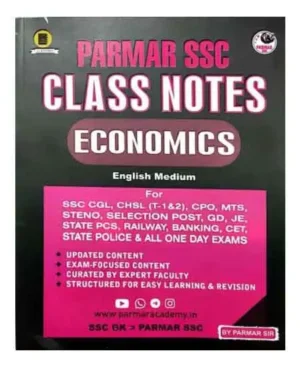 Parmar SSC Class Notes Economics By Parmar Sir English Medium For SSC CGL CHSL GD JE State Police And All One Day Exams