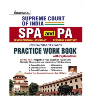Kiran Supreme Court Of India SPA and PA 2025 Exam Practice Work Book English Medium
