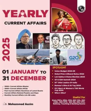 PW Physics Wallah Yearly Current Affairs 2025 Magazine January To December 2024 English Edition By Mohammed Aasim Sir For SSC Banking Teaching Railway Defence And Other Competitive Exams 2025