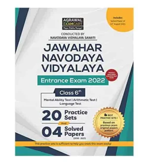 Examcart Jawahar Navodaya Vidyalaya Class 6 Entrance Exam 20 Practice Sets and 4 Solved Papers English Medium