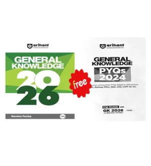 Arihant General Knowledge GK 2026 With Free General Knowledge PYQs 2024 Booklet By Manohar Pandey English Medium For All Competitive Exams