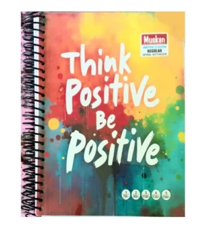 Muskan Impression Regular Spiral Notebook Think Positive Be Positive