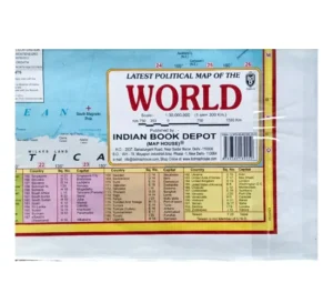 Indian Book Depot World Map Latest Political Map Of The World English Medium Wall Chart