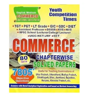Youth TGT PGT Commerce Chapterwise Solved Papers 80 Sets 7805+ Objective Questions Book English Medium
