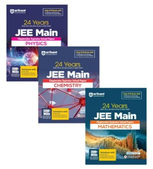Arihant JEE Main 2025-2026 Exam Physics Chemistry Maths 24 Years Solved Papers Chapterwise Topicwise 2025-2013 Combo Set of 3 Books English Medium
